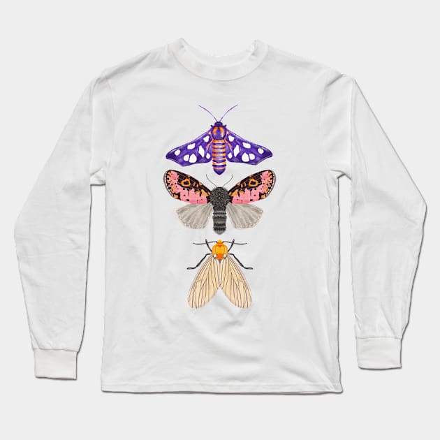 Moths Long Sleeve T-Shirt by Papergrape